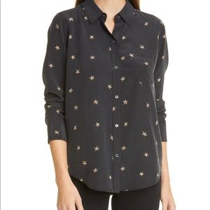 NEW!! Rails Silk Button-Up Shirt (untouched in sealed bag)